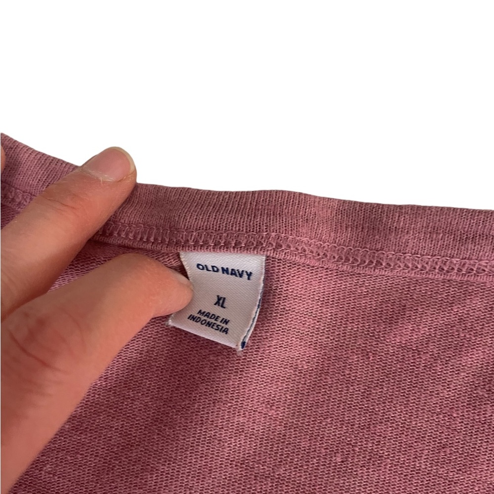 Old Navy Pink Linen Blend Scoop Neck Maxi Dress - Size XL - EUC - Picture 7 of 9